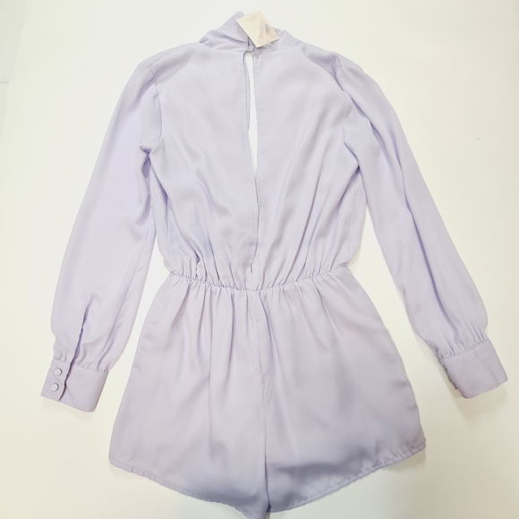 Superdown Kaycie Drape Neck Romper in Lilac - Picture 12 of 12
